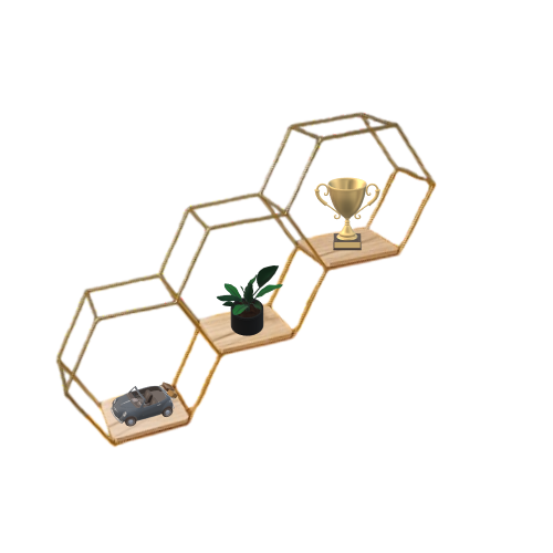 Wandrek Laiz – goud – hout