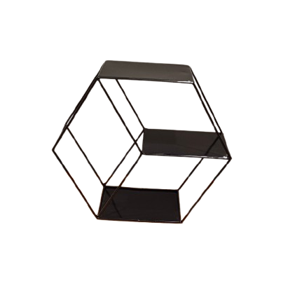 Wall rack Lagnes – metal – black