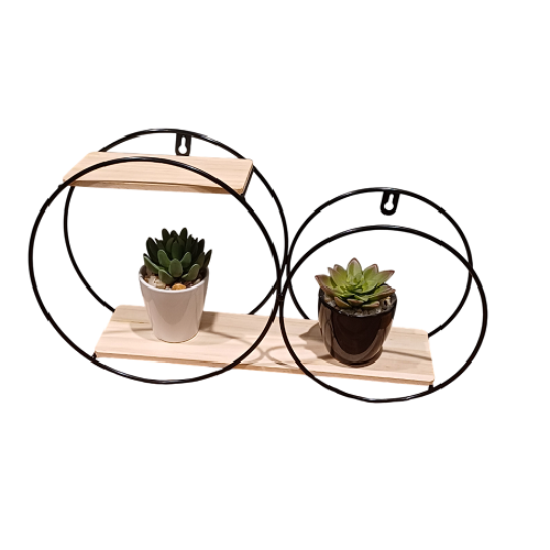 Wall shelf Luna – metal – black