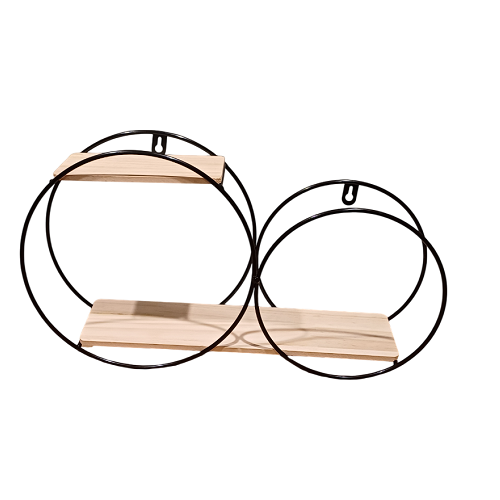 Wall shelf Luna – metal – black