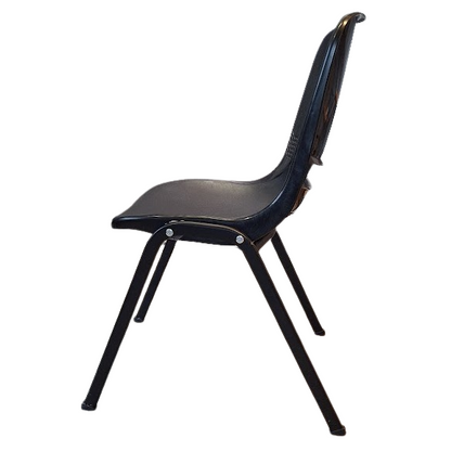 Kantinestoel zwart (stapelbaar)