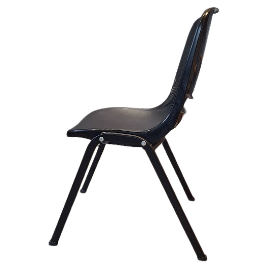 Kantinestoel zwart (stapelbaar)